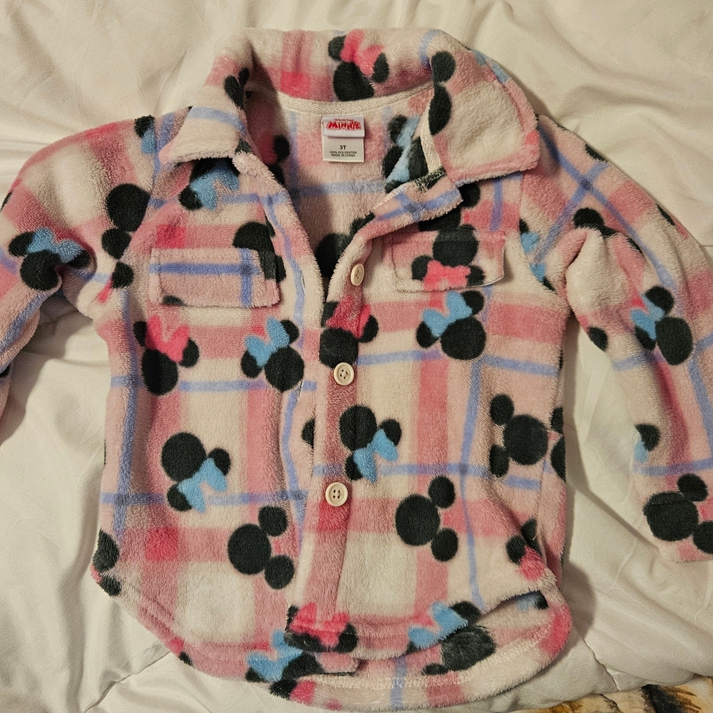 Disney Kids Button Down Shirt - Pink, Blue, and Black